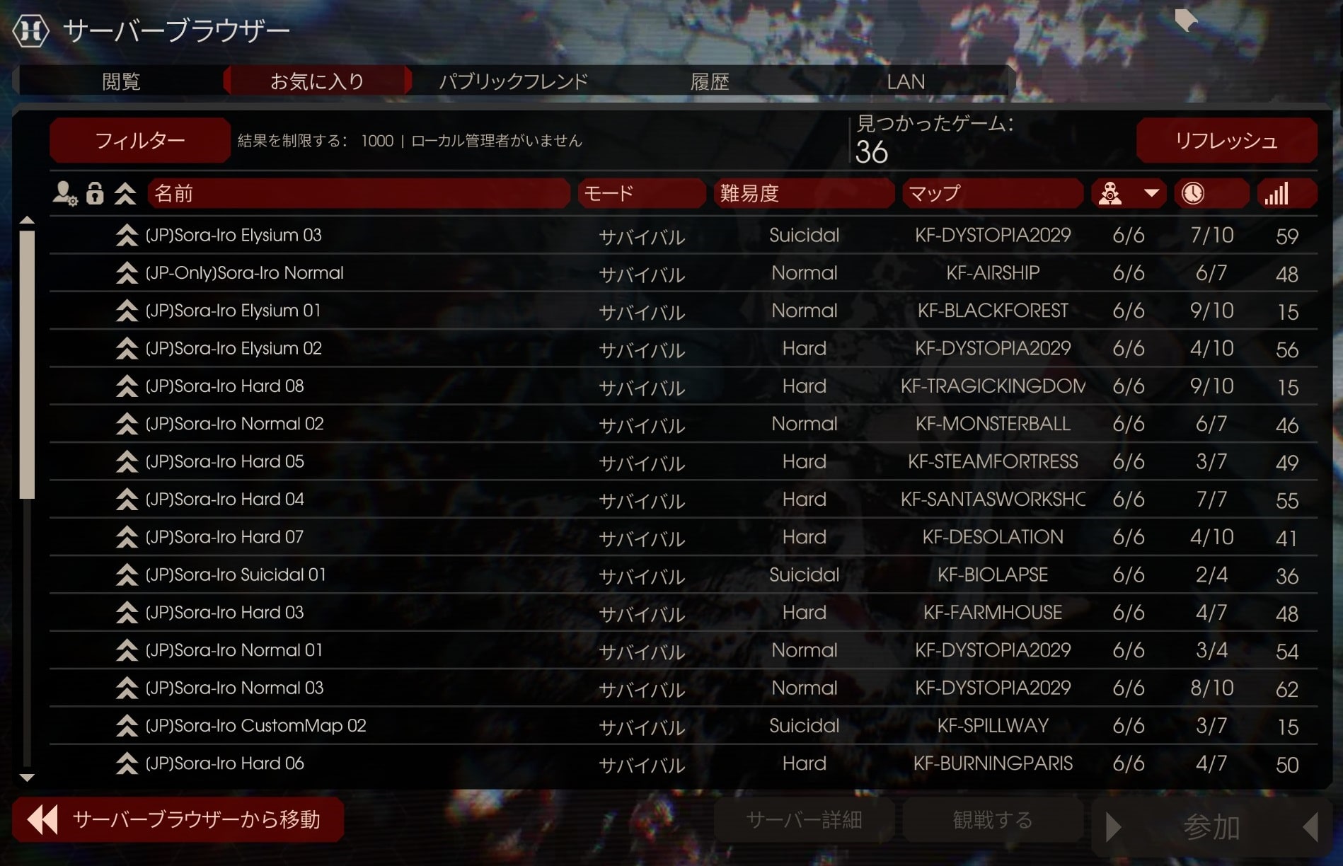 KF2 Server Browser